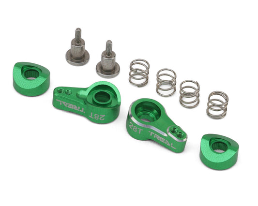 Axial SCX30 7075 Aluminum Servo Savers (Green) (28T) (2)