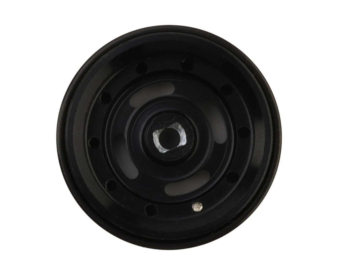 Type F 0.7" Aluminum Micro Crawler Beadlock Wheels (Blue) (4) (9.5g ea) w/Brass Rings