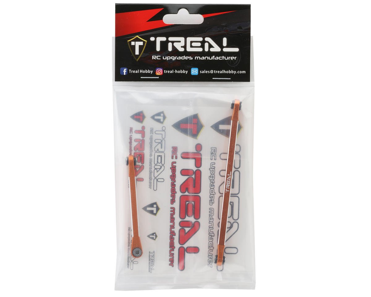 Axial UTB18 Aluminum Front Steering Linkage Set (Orange)