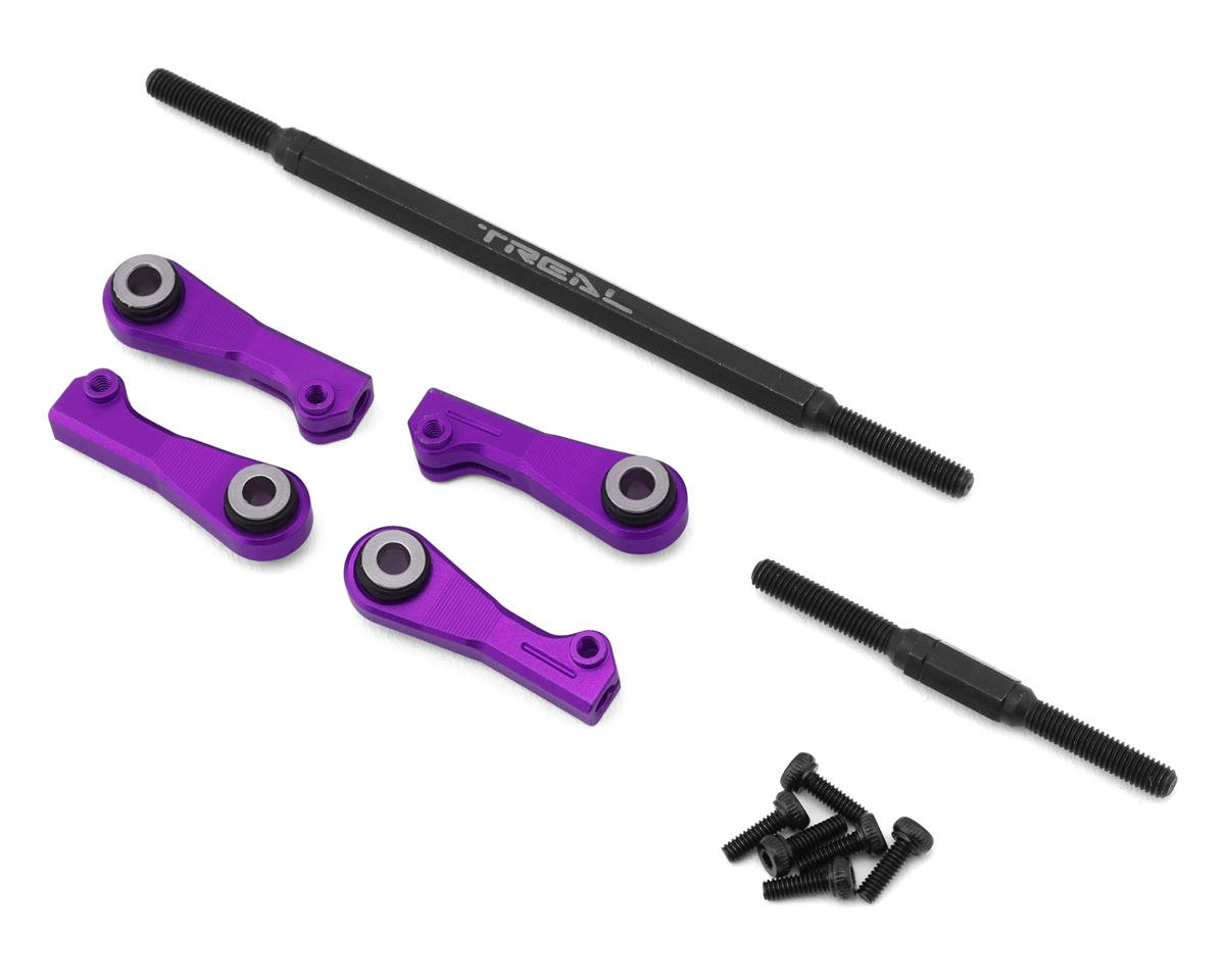 Axial UTB18 Adjustable Steering Link Tie Rod Set (Purple)