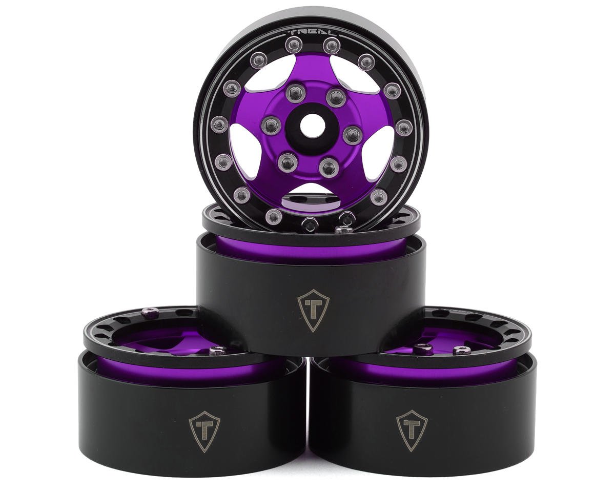 Type B 1.55" Classic 5-Spoke Beadlock Wheels (Purple) (4) (102.5g ea)