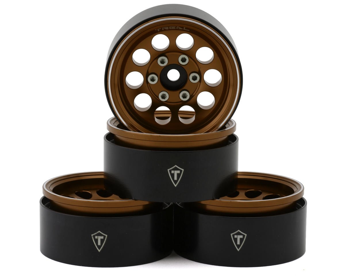 1.9" Type F 10-Hole Aluminum Crawler Beadlock Wheels (Bronze) (4) (128.6g ea)