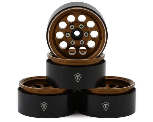 1.9" Type F 10-Hole Aluminum Crawler Beadlock Wheels (Bronze) (4) (128.6g ea)