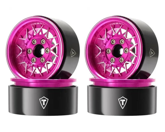 Type V 1.9" V-Spoke Beadlock Wheels (Pink) (x4)
