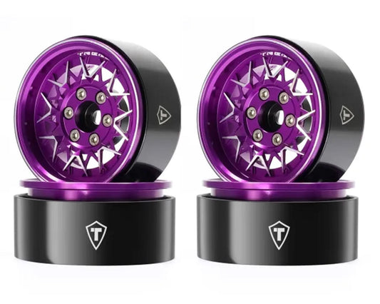 Type V 1.9" V-Spoke Beadlock Wheels (Purple) (4)