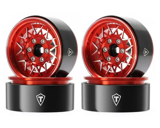 Type V 1.9" V-Spoke Beadlock Wheels (Red) (4)