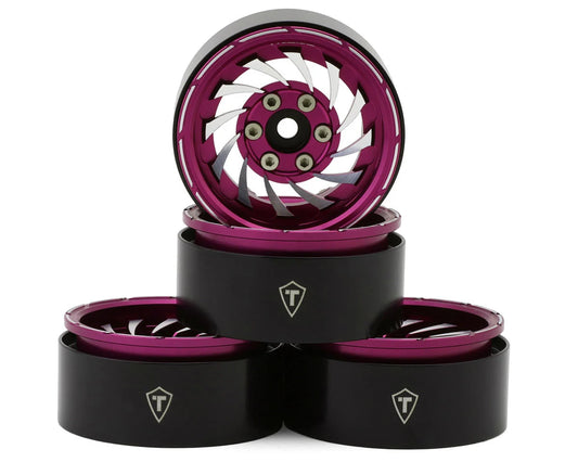 Cyclone 1.9" Aluminum Beadlock Wheels (Pink) (4) (122.5g)