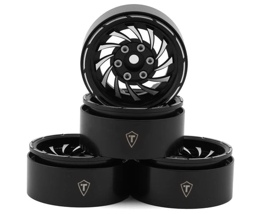 Cyclone 1.9" Aluminum Beadlock Wheels (Black) (4) (122.5g)