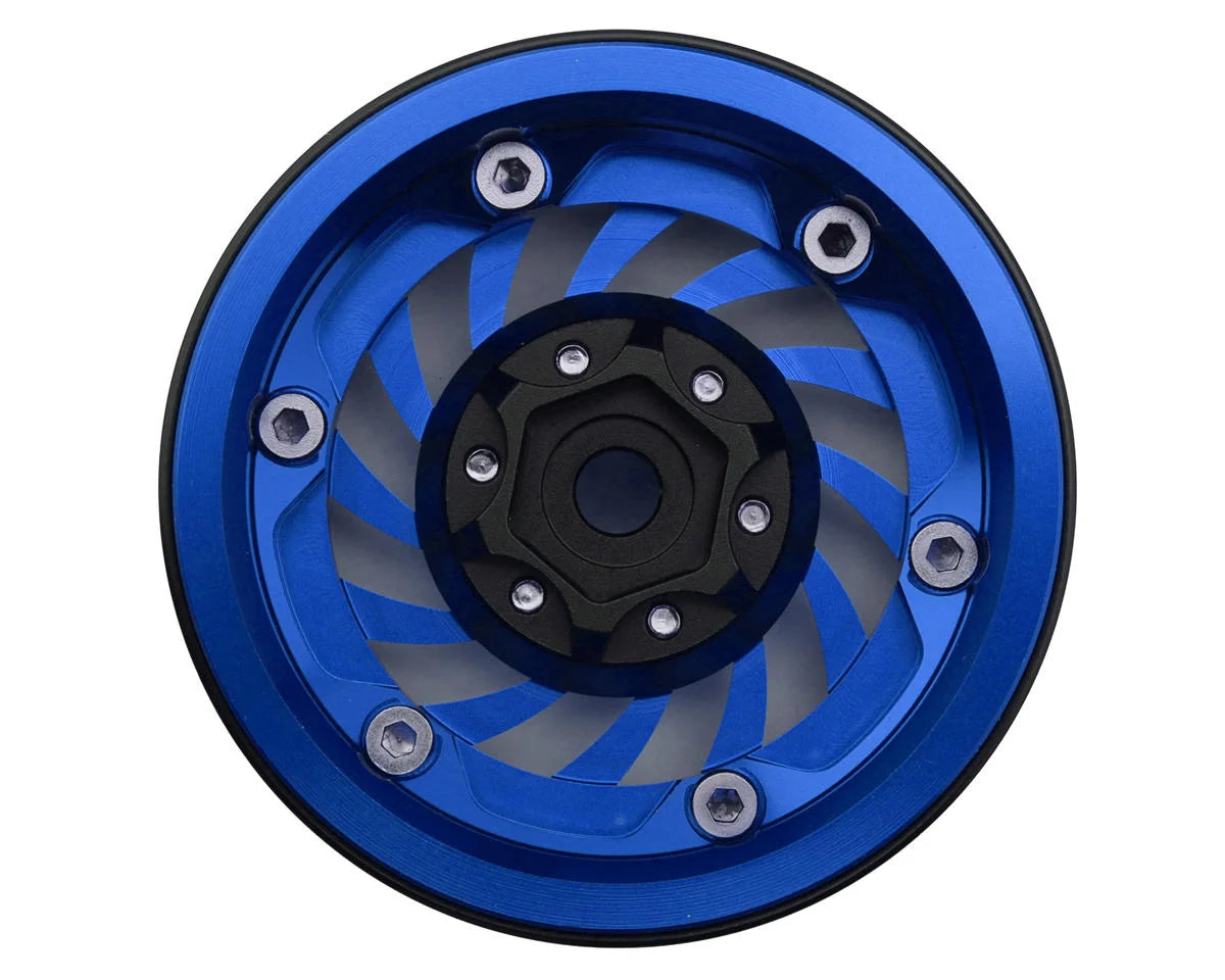 Cyclone 1.9" Aluminum Beadlock Wheels (Blue) (4) (122.5g)