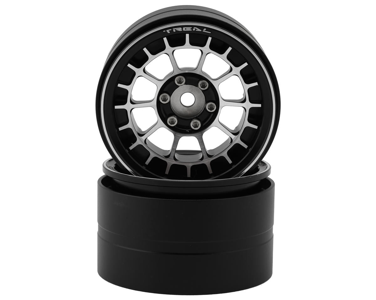 2.2" Type-A Beadlock Wheels (Black/Silver) (2)