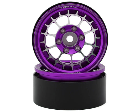 Treal Hobby Type A 1.9'' Spoked Beadlock Wheels (Purple) (x2)