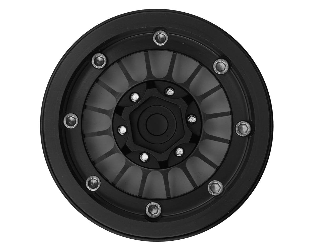 1.9" Type-J Multi-Spoke Aluminum Crawler Beadlock Wheels (Black) (4) (113.7g ea)