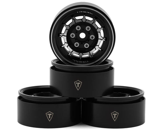 1.9" Type-M Aluminum Crawler Beadlock Wheels (Black) (4) (122.9g ea)