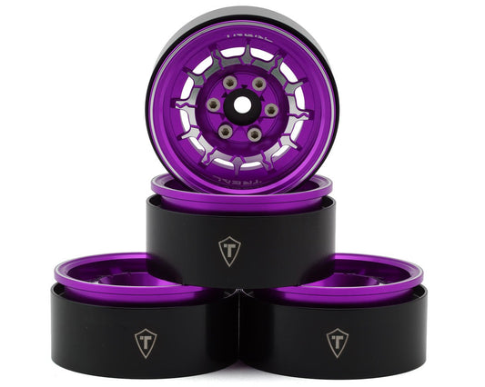 1.9" Type-M Aluminum Crawler Beadlock Wheels (Purple) (4) (122.9g ea)