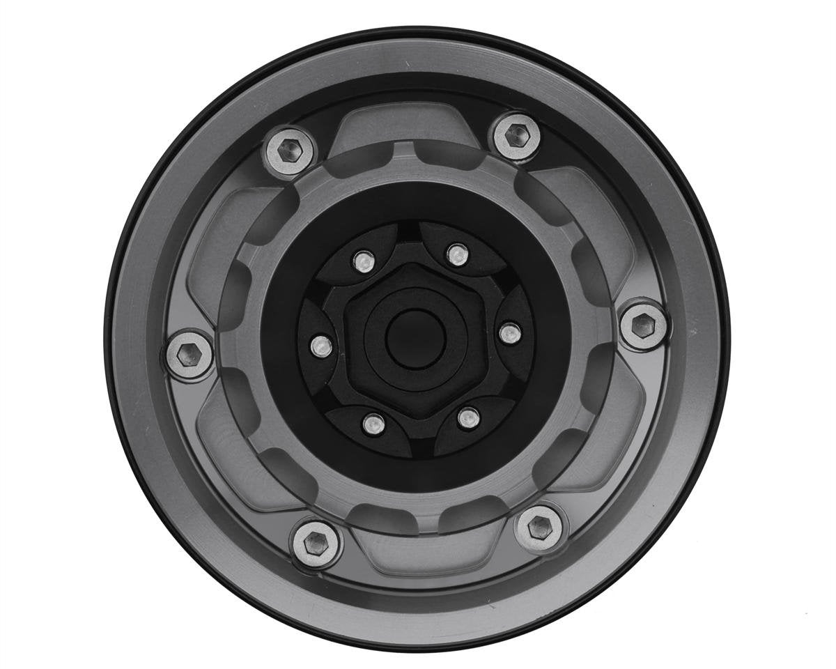 1.9" Type-M Aluminum Crawler Beadlock Wheels (Titanium) (4) (122.9g ea)