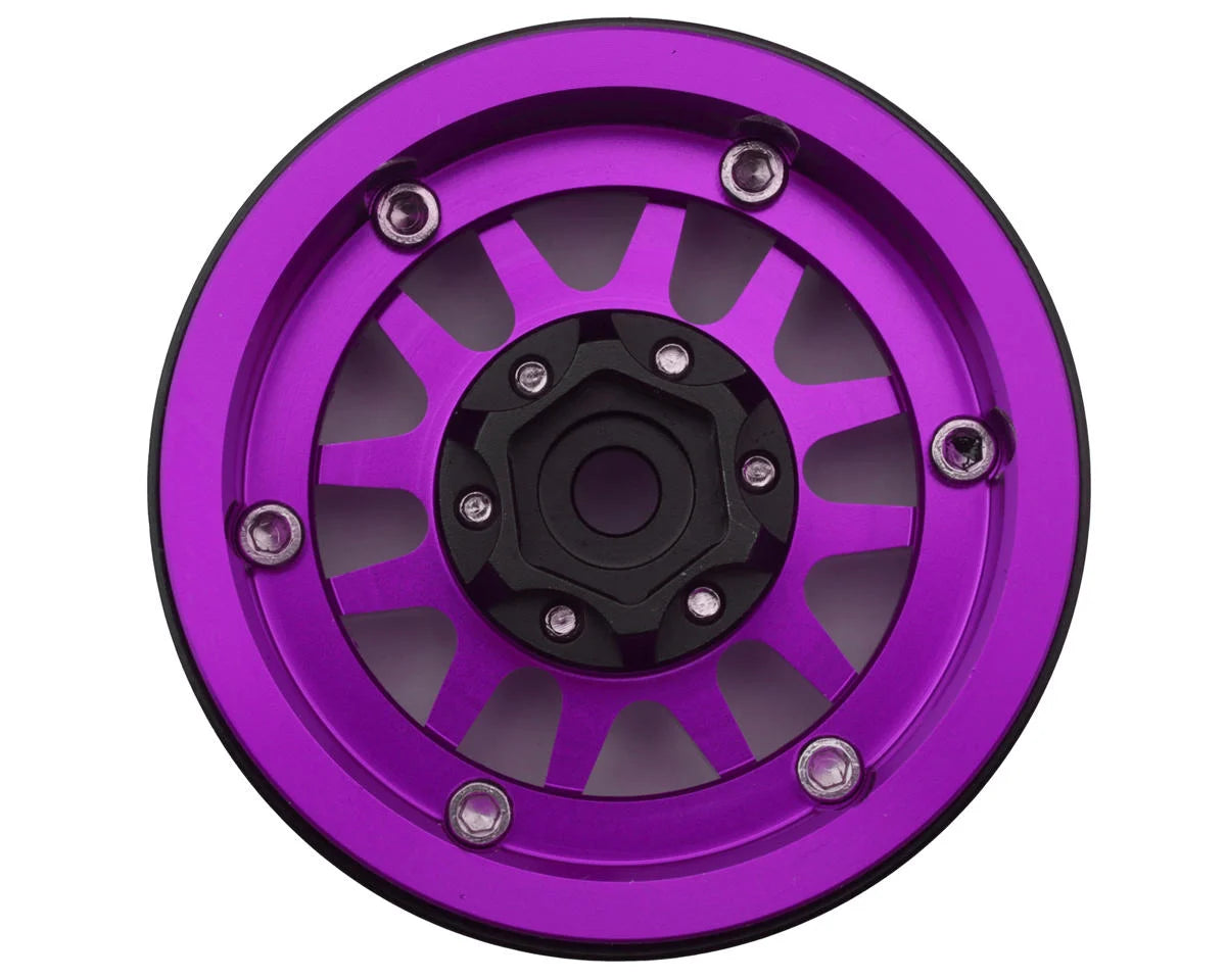 Type L 1.9" V-Spoke Beadlock Wheels (Purple) (4)
