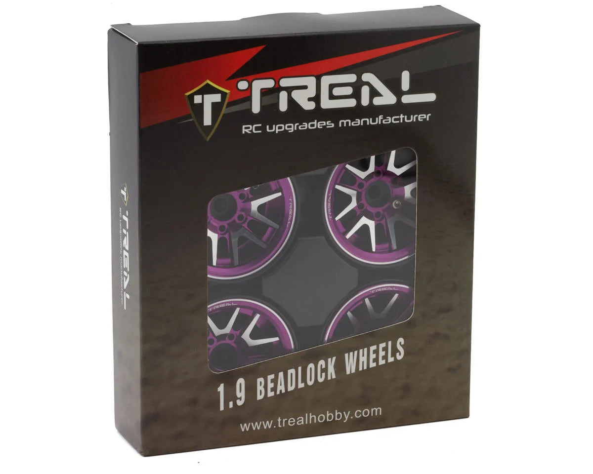 Type L 1.9" V-Spoke Beadlock Wheels (Purple) (4)