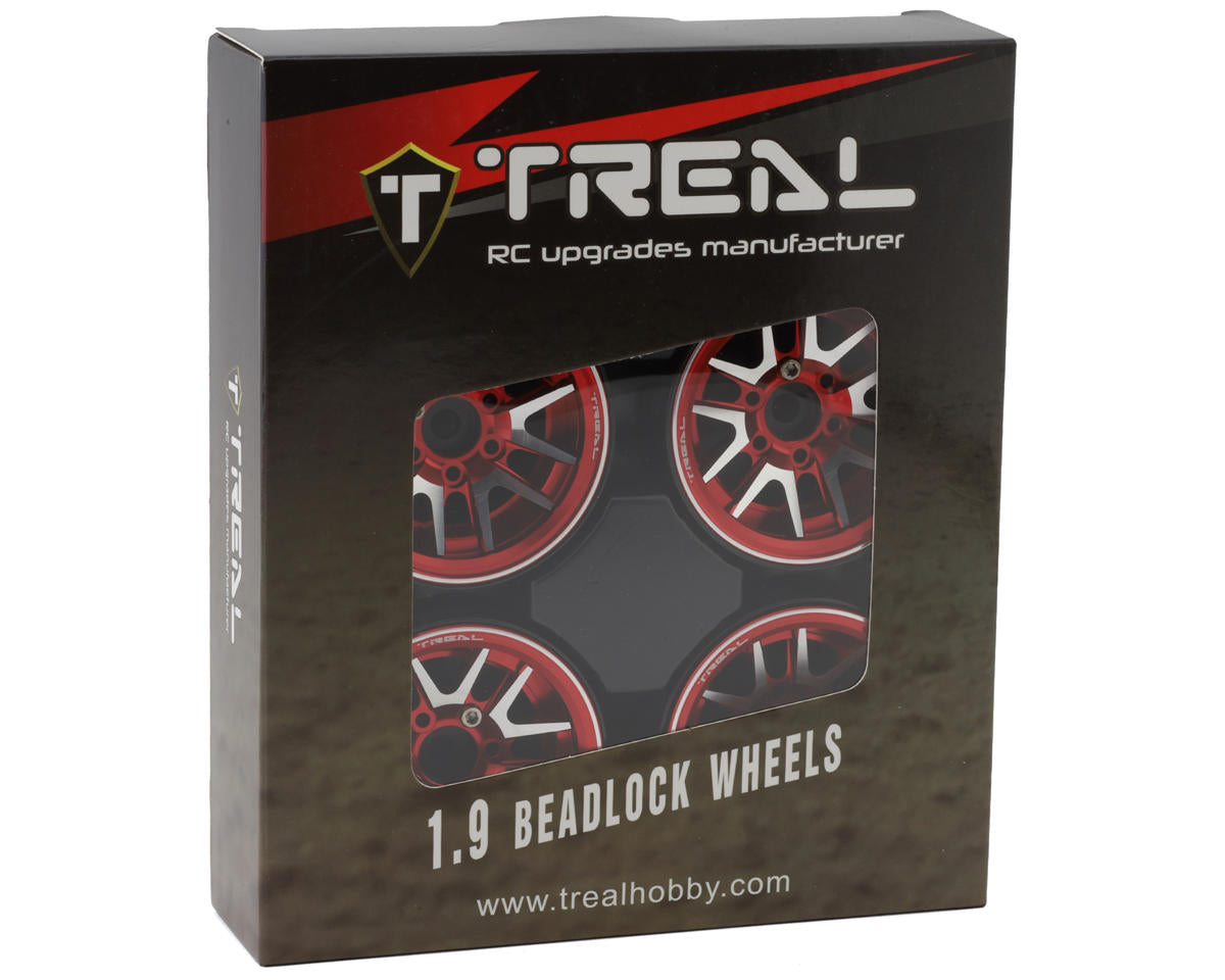 Type L 1.9" V-Spoke Beadlock Wheels (Red) (4)