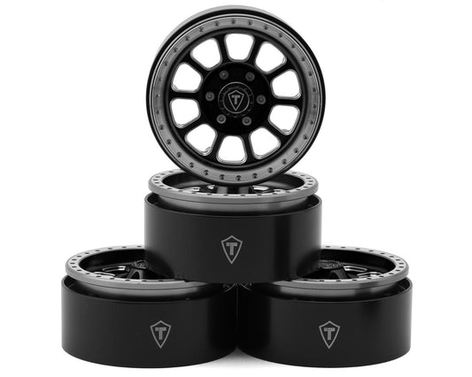 Type V2 1.9" Beadlock Wheels (Black/Silver) (4)