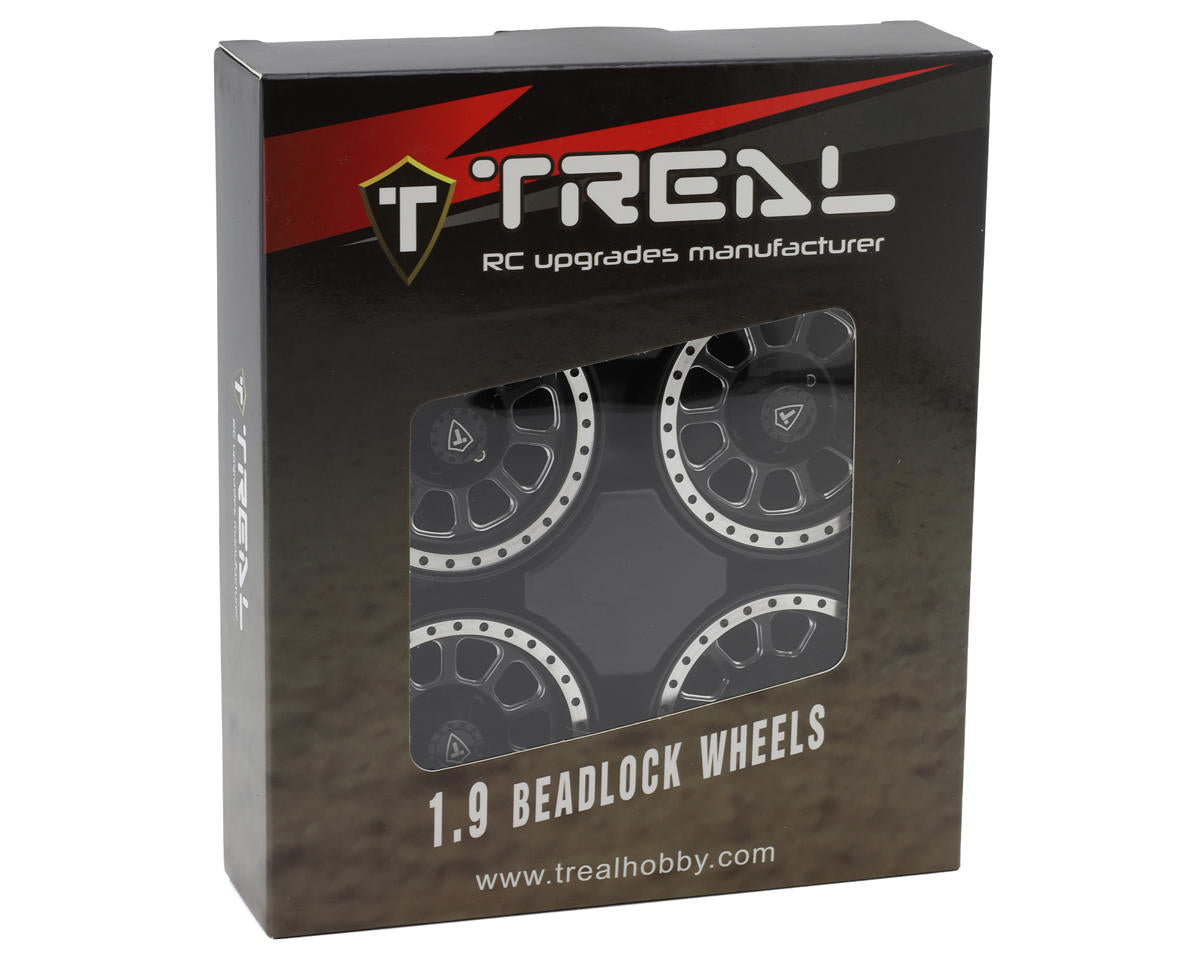 Type V2 1.9" Beadlock Wheels (Black/Silver) (4)