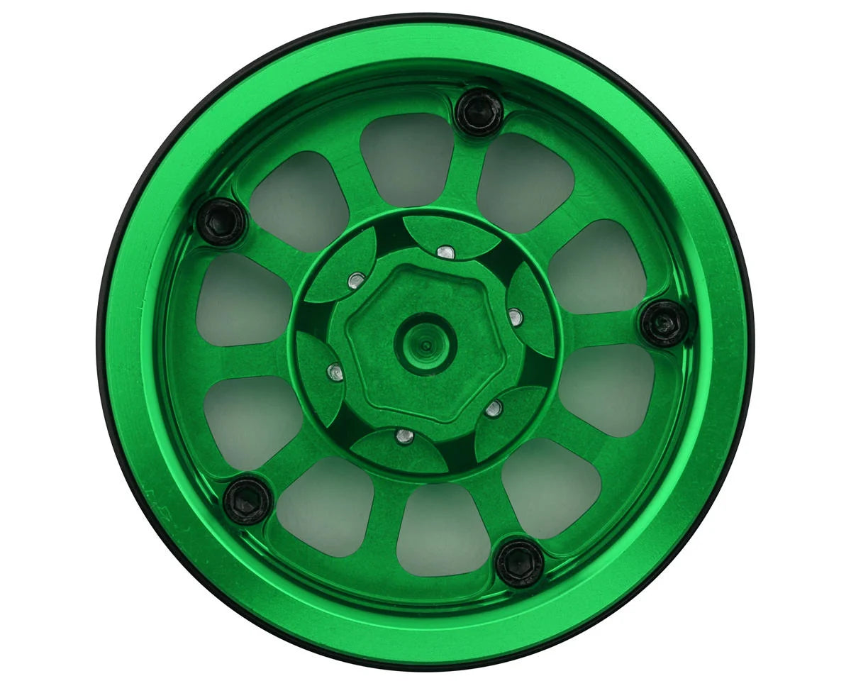 Type V2 1.9" Beadlock Wheels (Green/Silver) (4)