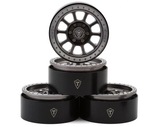 Type V2 1.9" 10-Spoke Beadlock Wheels (Titanium/Silver) (x4)