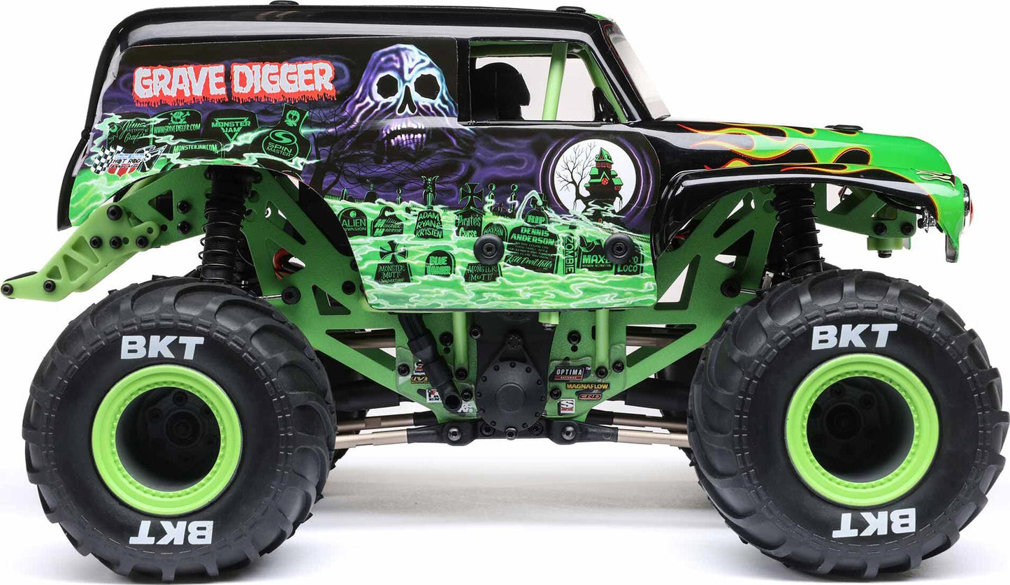 1/18 Mini LMT 4X4 Brushed Monster Truck RTR, Grave Digger