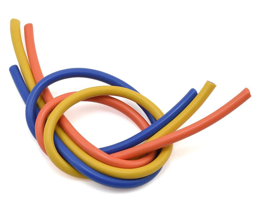 Silicone Wire Kit (Blue, Yellow & Orange) (1' Each) (10AWG)