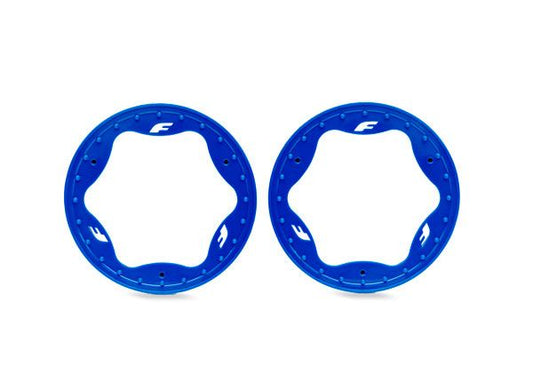 Beadlock rings, front, blue (3.5") (x2)