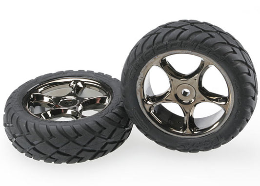 Anaconda Front Tires w/Tracer Wheels (x2) - Black Chrome