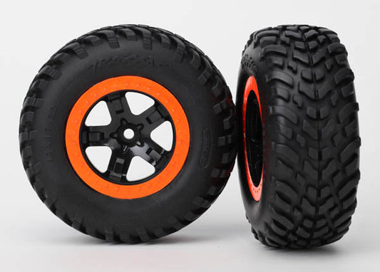 Tires & Wheels, Assembled, (S1 Comp) (Sct, Black, Orange Beadlock)