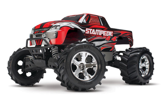 Traxxas Stampede 4X4 brushed Titan 12t motor and XL-5 ESC RED