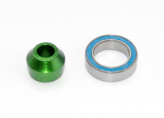 Bearing adapter, 6061-T6 aluminum (green-anodized)