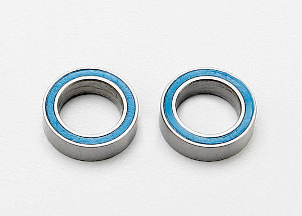 8x12x3.5mm Blue Rubber Sealed Ball Bearings (x2)