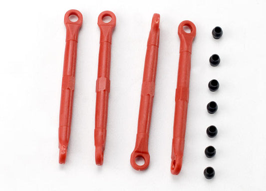 Toe link, front & rear (molded composite) (red) (x4)/ hollow balls (x8)