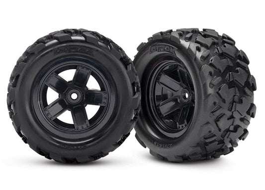 LaTrax Assembled Teton 5-Spoke Wheels & Tires (x2)