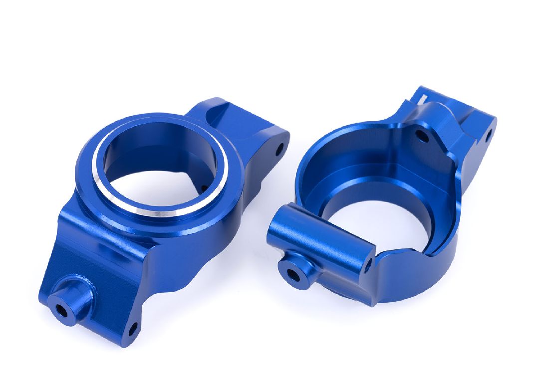 Caster Blocks - Aluminum (Blue) Left & Right