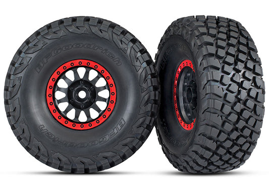 Tires and wheels, assembled, glued (x2)