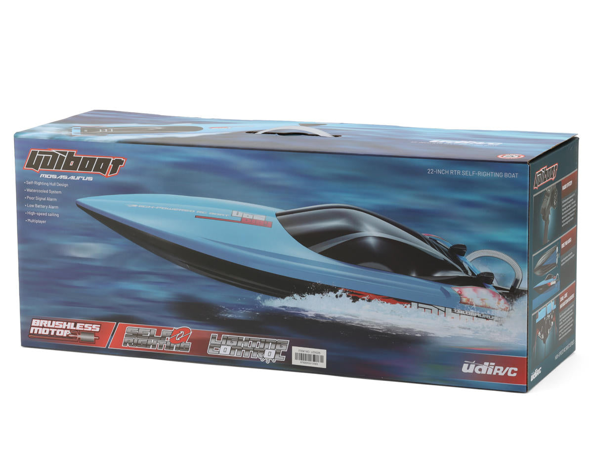 Mosasaurus 22" High Speed Brushless Self-Righting RTR Electric Boat (Blue) w/2.4GHz Radio, Battery & Charger