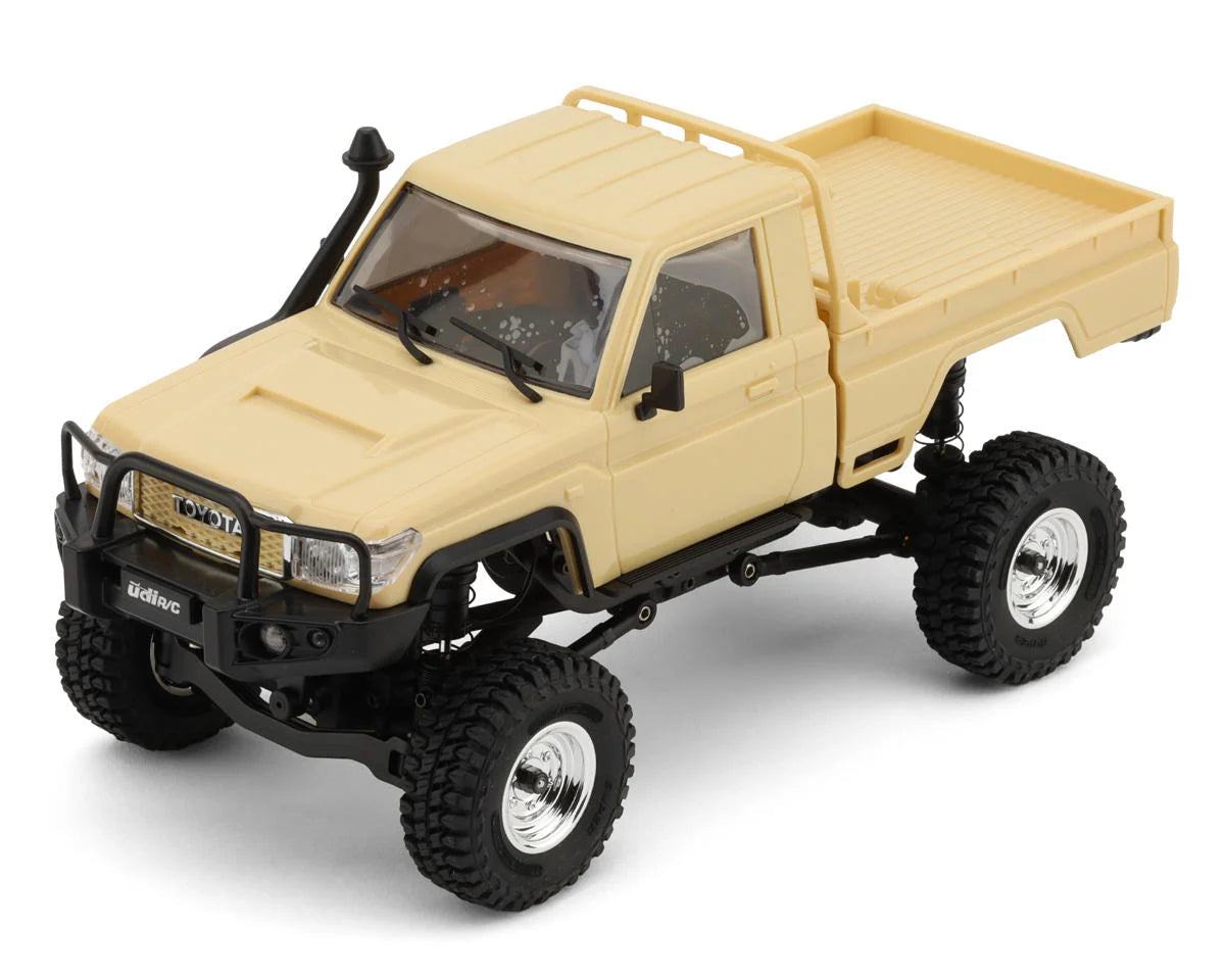 UCX24 Pro Toyota Land Cruiser 1/24 RTR Brushless Micro Rock Crawler (Tan) w/2.4GHz Radio, Battery & Charger
