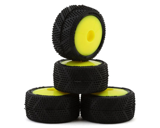 Micro Spiker Pre-Mounted Carpet Tires for Losi® Micro-T (Yellow) (4)