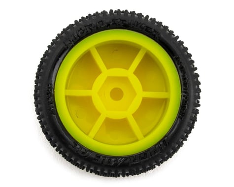Micro Spiker Pre-Mounted Front and Rear Carpet Tires for Losi® Micro-B (Yellow)
