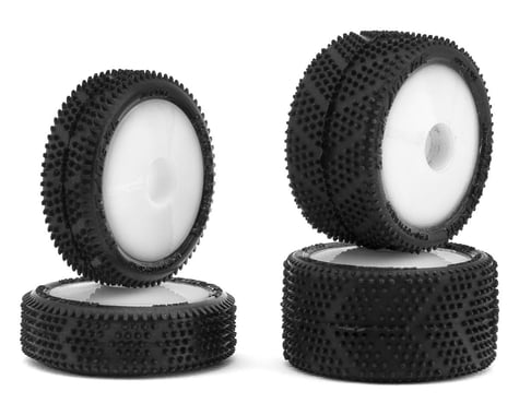 Micro Spiker Pre-Mounted Front and Rear Carpet Tires for Losi® Micro-B (White)