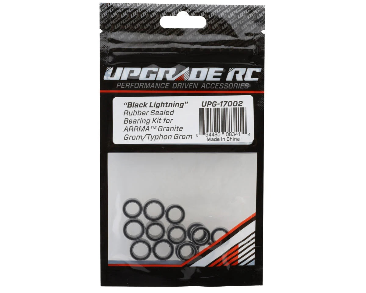 "Black Lightning" Rubber Sealed Bearing Kit for Arrma Granite / Typhon Grom