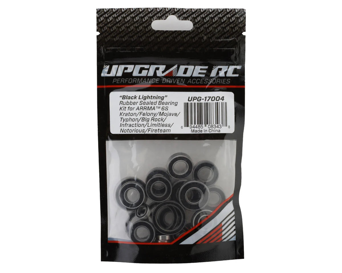 "Black Lightning" Rubber Sealed Bearing Kit for Arrma 6S