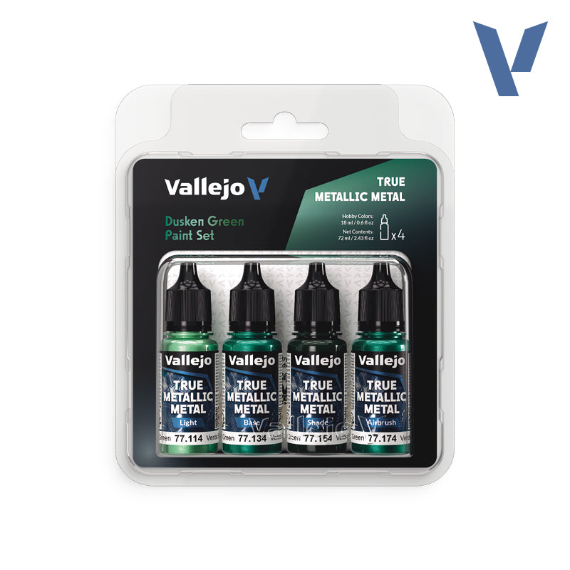 Dusken Green True Metallic Metal Paint Set