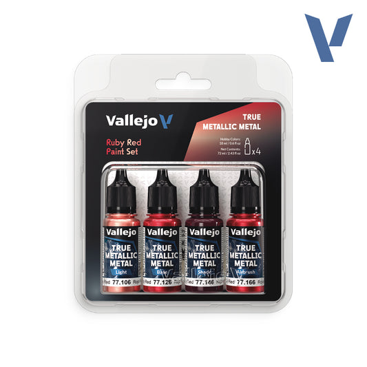 Ruby Red True Metallic Metal Paint Set