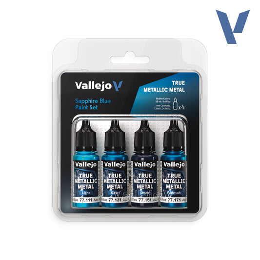 Sapphire Blue True Metallic Metal Paint Set