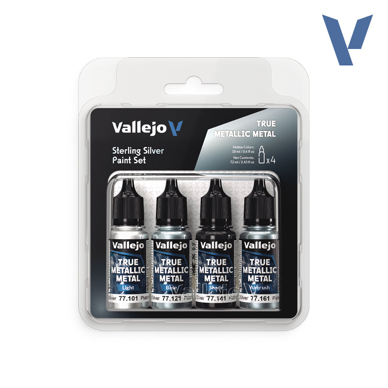 Sterling Silver True Metallic Metal Paint Set