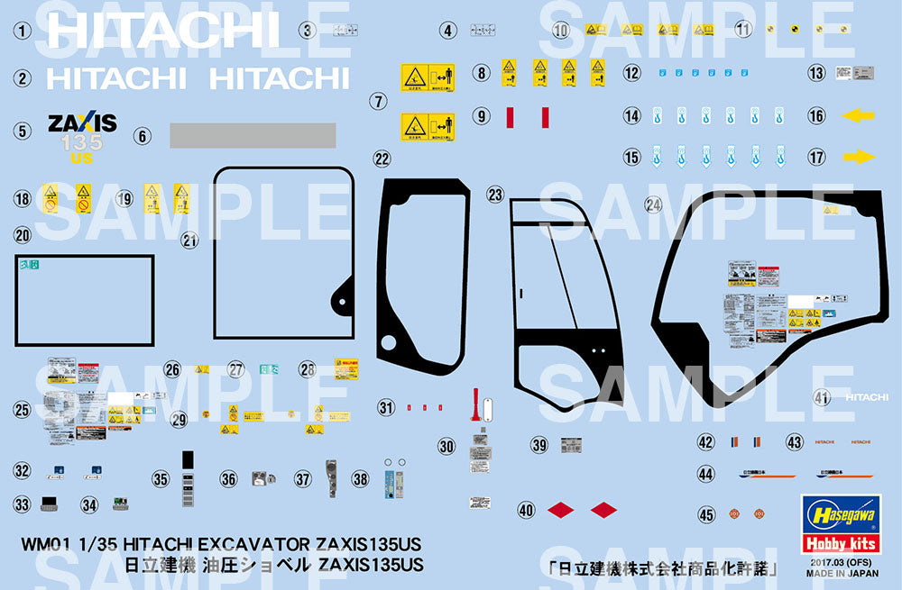 1/35 Hitachi Excavator Zaxis 135Us